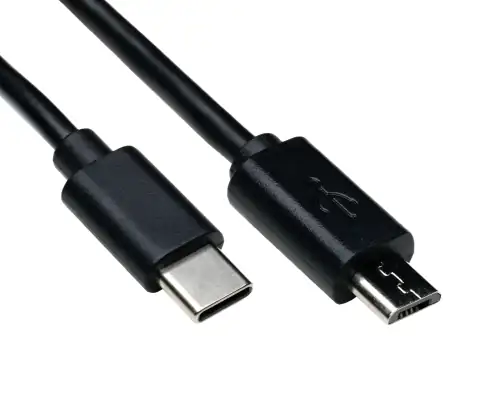 DINIC USB 3.1 Kabel Typ-C auf micro B, schwarz, DINIC Polybag, 1m